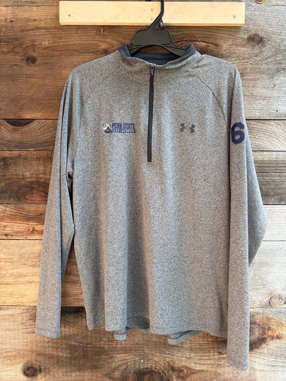Under Armour Penn State Club Lacrosse 1/4 Zip Pullover Size L